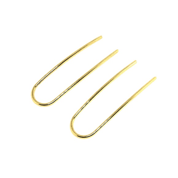 Earrings Simple U Ear Climber Gold - Picture 2 of 4
